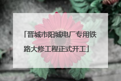 晋城市阳城电厂专用铁路大修工程正式开工