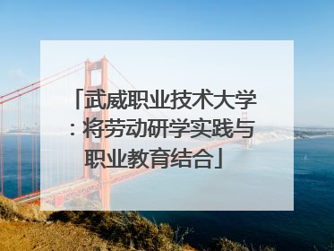 武威职业技术大学：将劳动研学实践与职业教育结合
