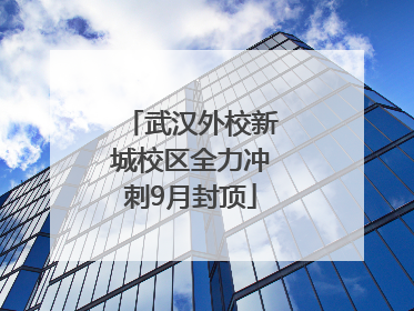 武汉外校新城校区全力冲刺9月封顶