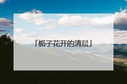 栀子花开的清晨