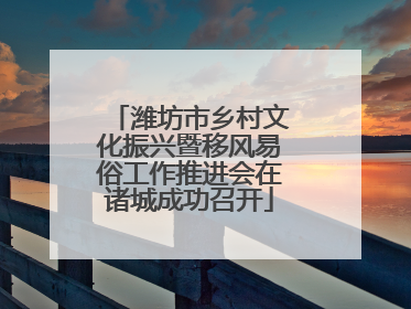 潍坊市乡村文化振兴暨移风易俗工作推进会在诸城成功召开