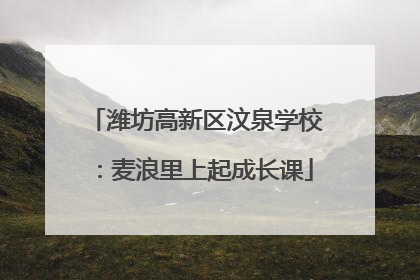 潍坊高新区汶泉学校：麦浪里上起成长课
