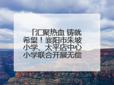 汇聚热血 铸就希望！襄阳市朱坡小学、太平店中心小学联合开展无偿献血活动