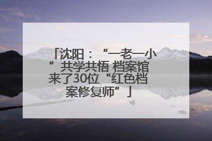 沈阳：“一老一小”共学共悟 档案馆来了30位“红色档案修复师”