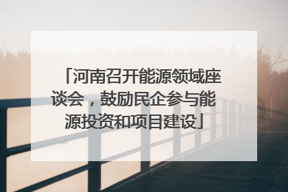河南召开能源领域座谈会，鼓励民企参与能源投资和项目建设