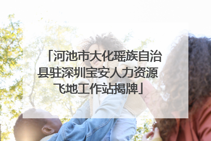 河池市大化瑶族自治县驻深圳宝安人力资源飞地工作站揭牌