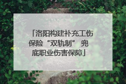 洛阳构建补充工伤保险“双轨制” 兜底职业伤害保障