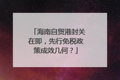 海南自贸港封关在即，先行免税政策成效几何？