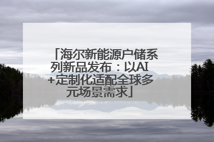 海尔新能源户储系列新品发布：以AI+定制化适配全球多元场景需求