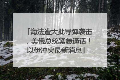 海法遭大批导弹袭击，美俄总统紧急通话！以伊冲突最新消息