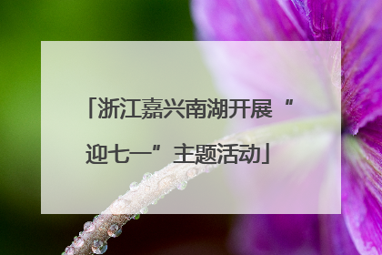 浙江嘉兴南湖开展“迎七一”主题活动