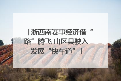 浙西南赛事经济借“路”腾飞 山区县驶入发展“快车道”