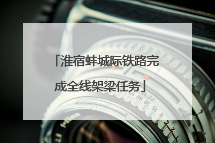 淮宿蚌城际铁路完成全线架梁任务