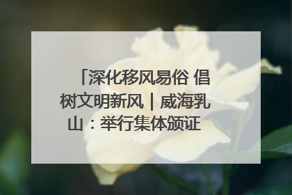 深化移风易俗 倡树文明新风｜威海乳山：举行集体颁证 倡导文明婚俗