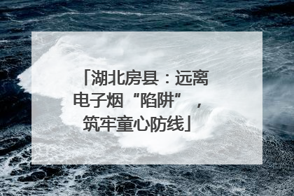 湖北房县：远离电子烟“陷阱”，筑牢童心防线