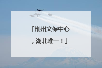 荆州文保中心，湖北唯一！