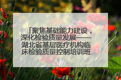 聚焦基础能力建设，深化检验质量发展——湖北省基层医疗机构临床检验质量控制培训班（孝感站）成功举办