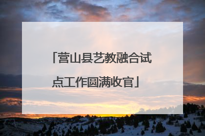 营山县艺教融合试点工作圆满收官