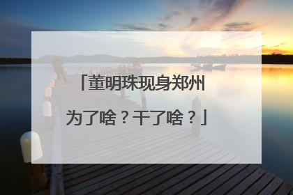 董明珠现身郑州 为了啥？干了啥？
