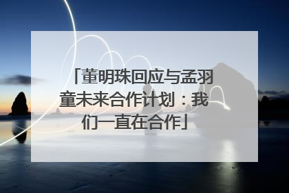 董明珠回应与孟羽童未来合作计划：我们一直在合作