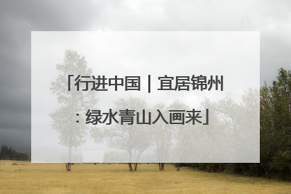 行进中国｜宜居锦州：绿水青山入画来
