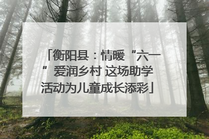衡阳县：情暖“六一”爱润乡村 这场助学活动为儿童成长添彩