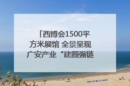 西博会1500平方米展馆 全景呈现广安产业“建圈强链”｜西博视界