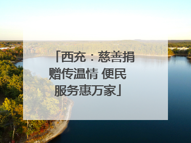 西充：慈善捐赠传温情 便民服务惠万家