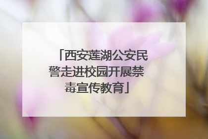 西安莲湖公安民警走进校园开展禁毒宣传教育