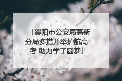 襄阳市公安局高新分局多措并举护航高考 助力学子圆梦