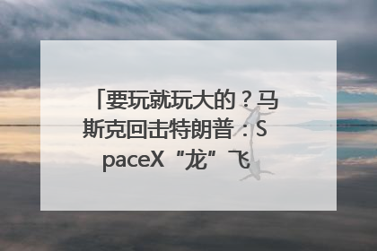 要玩就玩大的？马斯克回击特朗普：SpaceX“龙”飞船将立即退役！