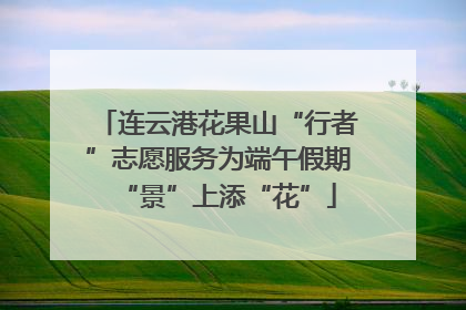 连云港花果山“行者”志愿服务为端午假期“景”上添“花”