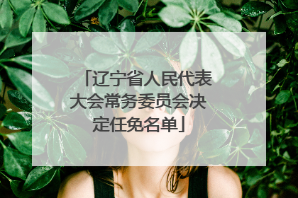辽宁省人民代表大会常务委员会决定任免名单