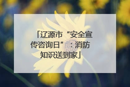 辽源市“安全宣传咨询日”：消防知识送到家