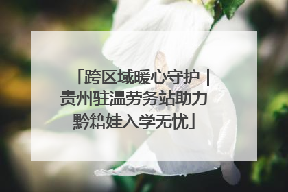 跨区域暖心守护｜贵州驻温劳务站助力黔籍娃入学无忧