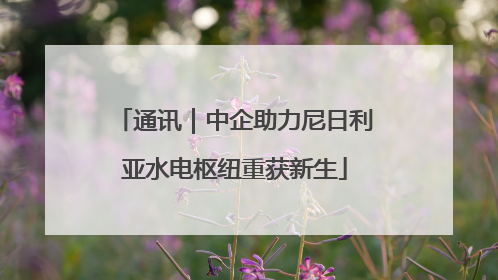 通讯｜中企助力尼日利亚水电枢纽重获新生