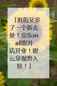 逛街又多了一个新去处！京东mall双井店开业！碧云泉强势入驻！