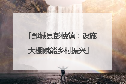 鄄城县彭楼镇：设施大棚赋能乡村振兴