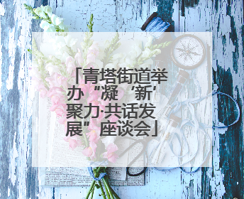 青塔街道举办“凝‘新’聚力·共话发展”座谈会