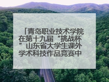 青岛职业技术学院在第十九届“挑战杯”山东省大学生课外学术科技作品竞赛中斩获佳绩