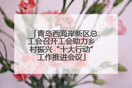 青岛西海岸新区总工会召开工会助力乡村振兴“十大行动”工作推进会议