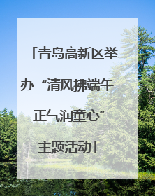 青岛高新区举办“清风拂端午 正气润童心”主题活动