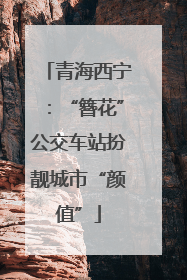 青海西宁：“簪花”公交车站扮靓城市“颜值”