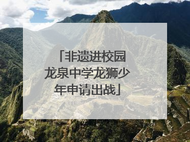 非遗进校园 龙泉中学龙狮少年申请出战