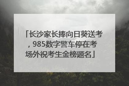 长沙家长捧向日葵送考，985数字警车停在考场外祝考生金榜题名