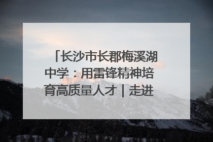 长沙市长郡梅溪湖中学：用雷锋精神培育高质量人才｜走进新时代“雷锋传人 长沙榜样”