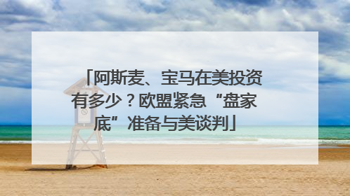 阿斯麦、宝马在美投资有多少？欧盟紧急“盘家底”准备与美谈判