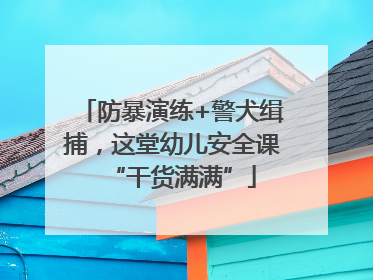 防暴演练+警犬缉捕，这堂幼儿安全课“干货满满”