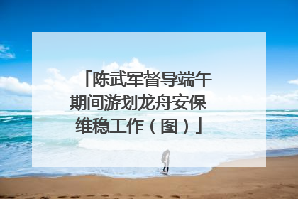 陈武军督导端午期间游划龙舟安保维稳工作（图）