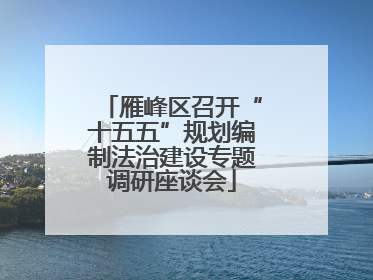 雁峰区召开“十五五”规划编制法治建设专题调研座谈会